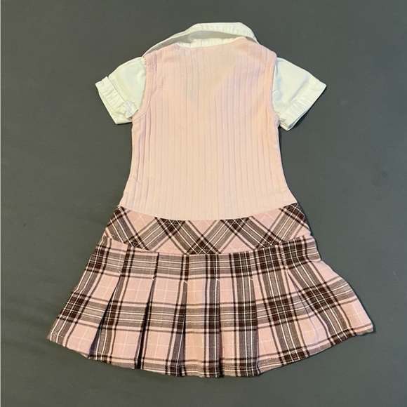 Y2K Baby Doll One Piece Pink Dress Collar Button Britney Spears Infant Girl 24M - Picture 3 of 3